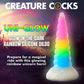 Creature Cocks Uni-Glow - Glow in Dark Rainbow 19.5cm Unicorn Fantasy Dildo