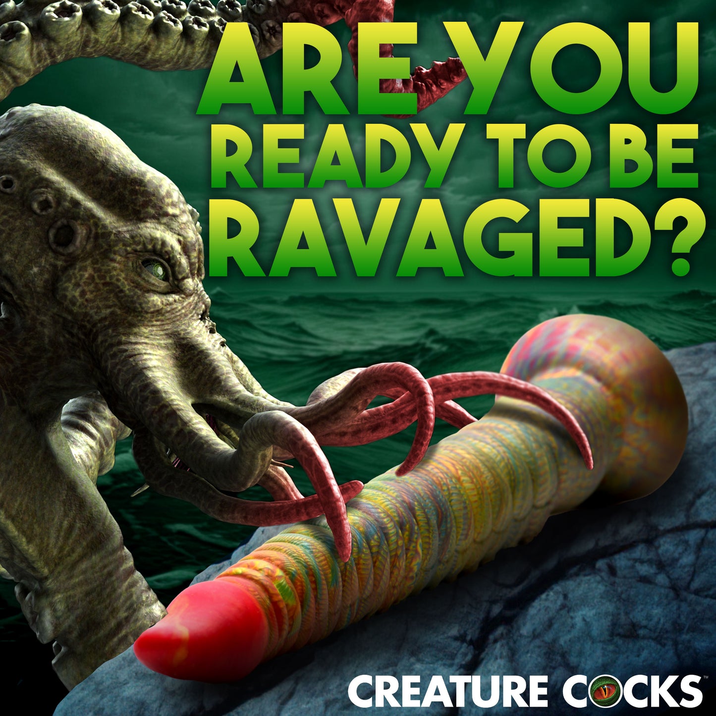 Creature Cocks Tenta-Dick - Multi-Coloured 32cm Tentacle Fantasy Dildo