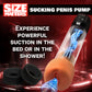 Size Matters Sucking Penis Pump - Clear USB Rechargeable Penis Pump