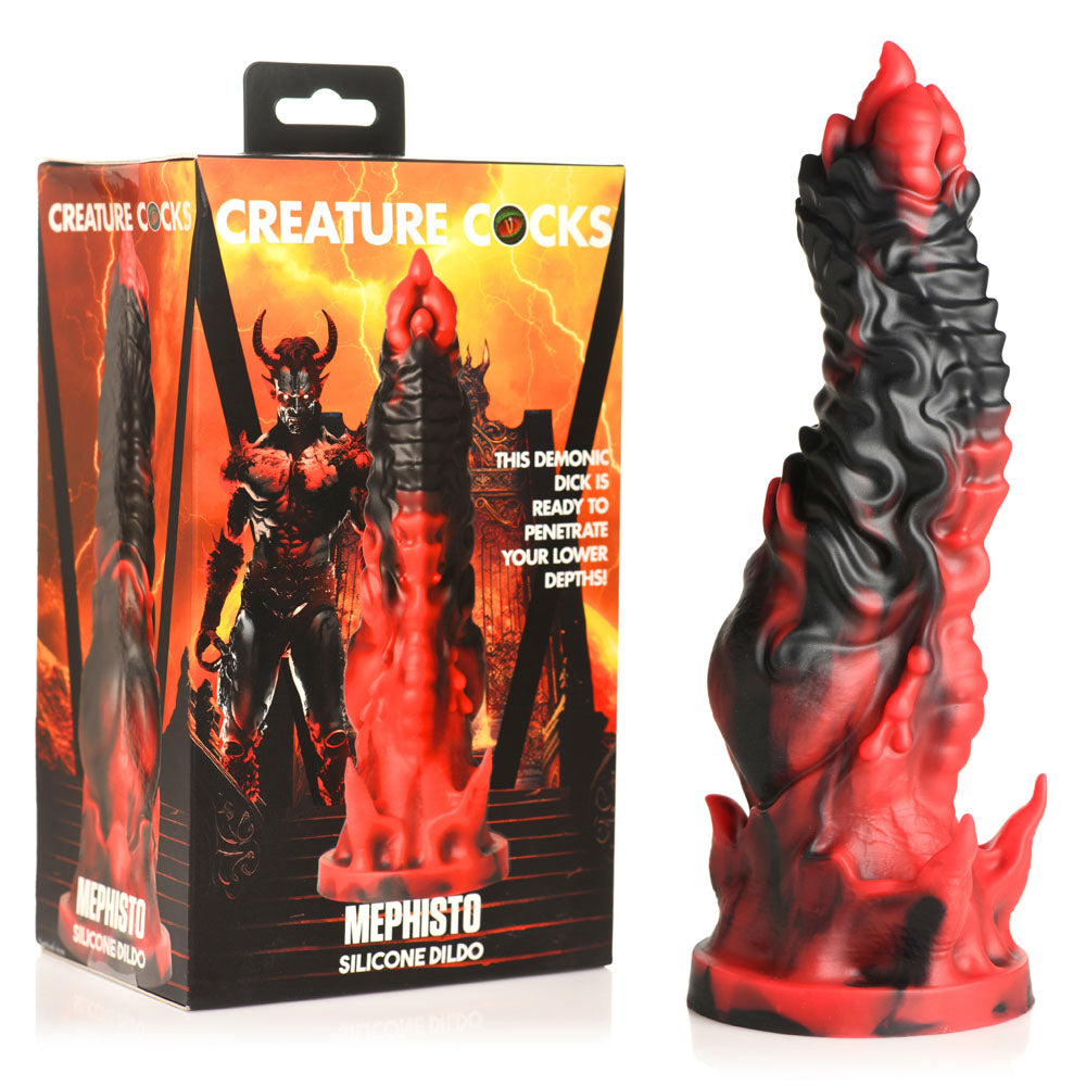 Creature Cocks Mephisto - Red/Black 18.5cm Fantasy Dildo