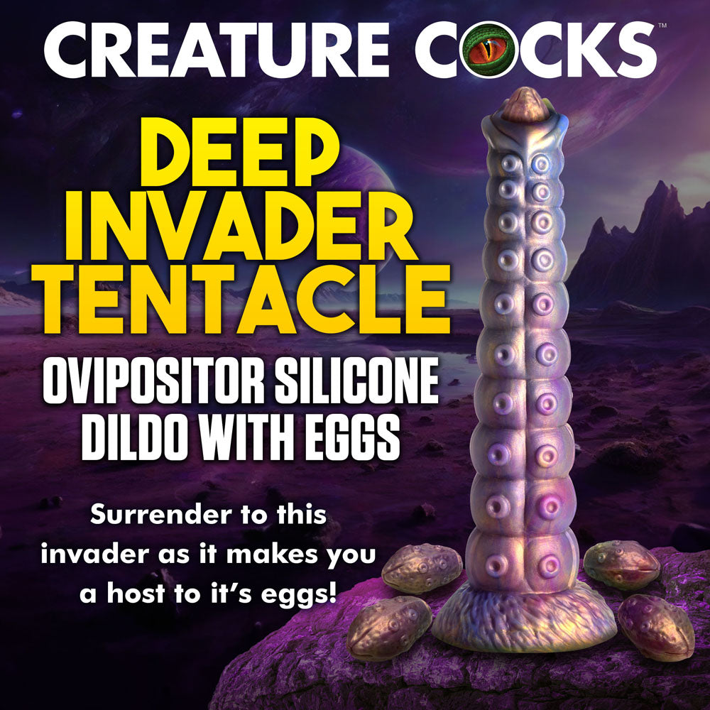 Creature Cocks Deep Invader - Multi-Coloured 22.9cm Ovipositor Fantasy Dildo