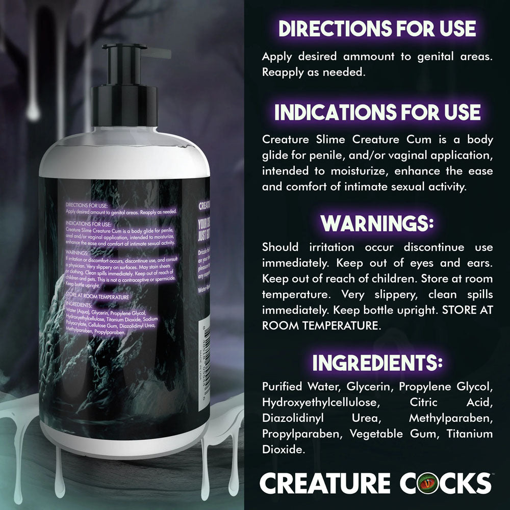 Creature Slime by Creature Cocks - Creature Cum Lubricant Pump Bottle 473ml