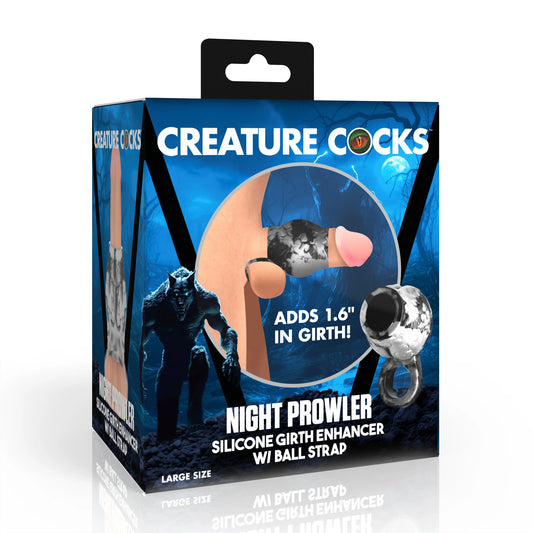 Creature Cocks Night Prowler Silicone Penis Sleeve + Ball Stretcher (Large Size)