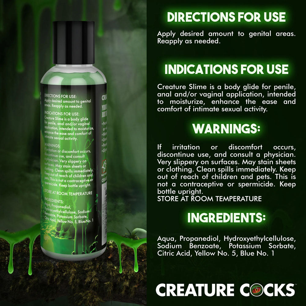 Creature Slime by Creature Cocks - Green Slime Green Water Based Lubricant 118ml