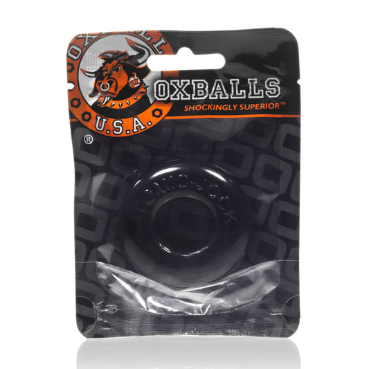 OXBALLS DO-NUT- 2 jelly cockring w/ flat inner chamber BLACK