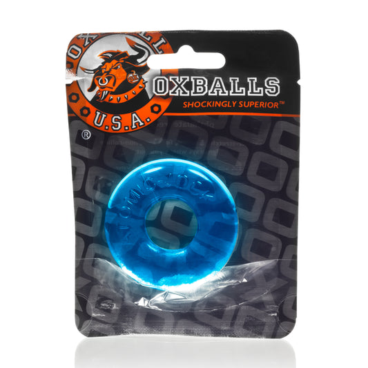 OXBALLS DO-NUT- 2 jelly cockring w/ flat inner chamber ICE BLUE