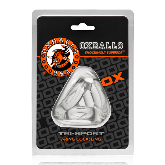 OxBalls TRI-SPORT versatile 3-ring cocksling CLEAR