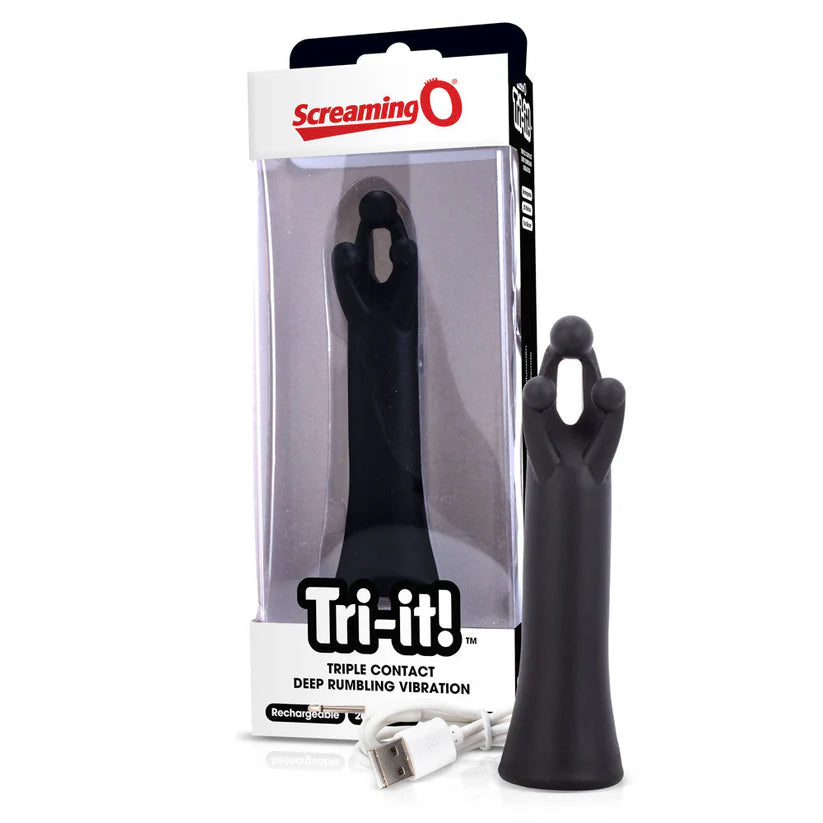 ScreamingO Tri-It Charged Vibe Black - Triple Contact Vibrator