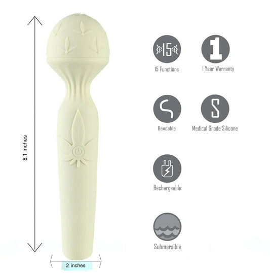 Maia Toys | Maia Marlie 420 Green 20.6cm USB Rechargeable Massage Wand Vibrator