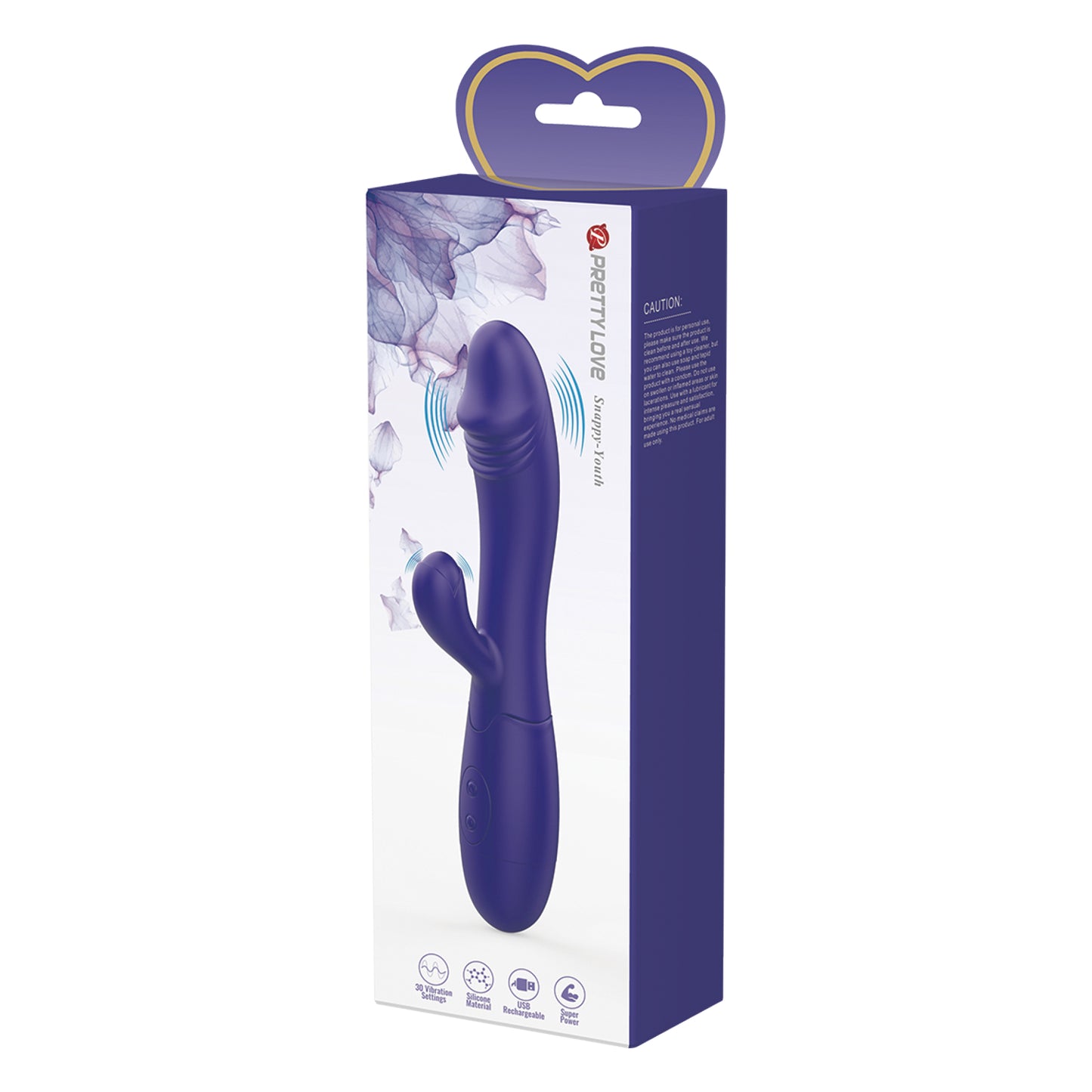 Pretty Love Snappy Youth Rabbit Vibrator Purple