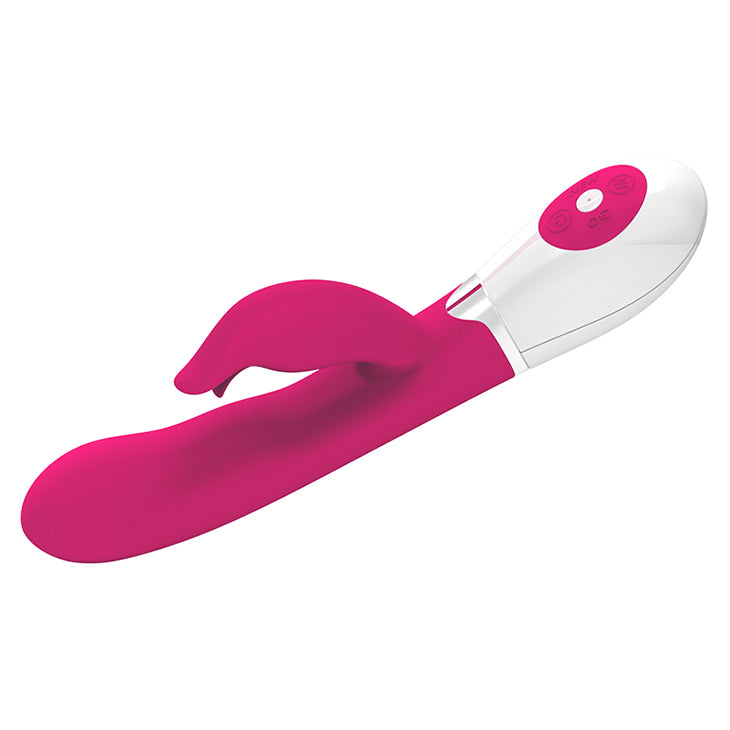 Pretty Love Felix Silicone Rabbit Vibrator Dark Pink