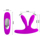 Pretty Love Magic Finger Dual Stimulation G-Spot and Anus Vibrator with Remote Control