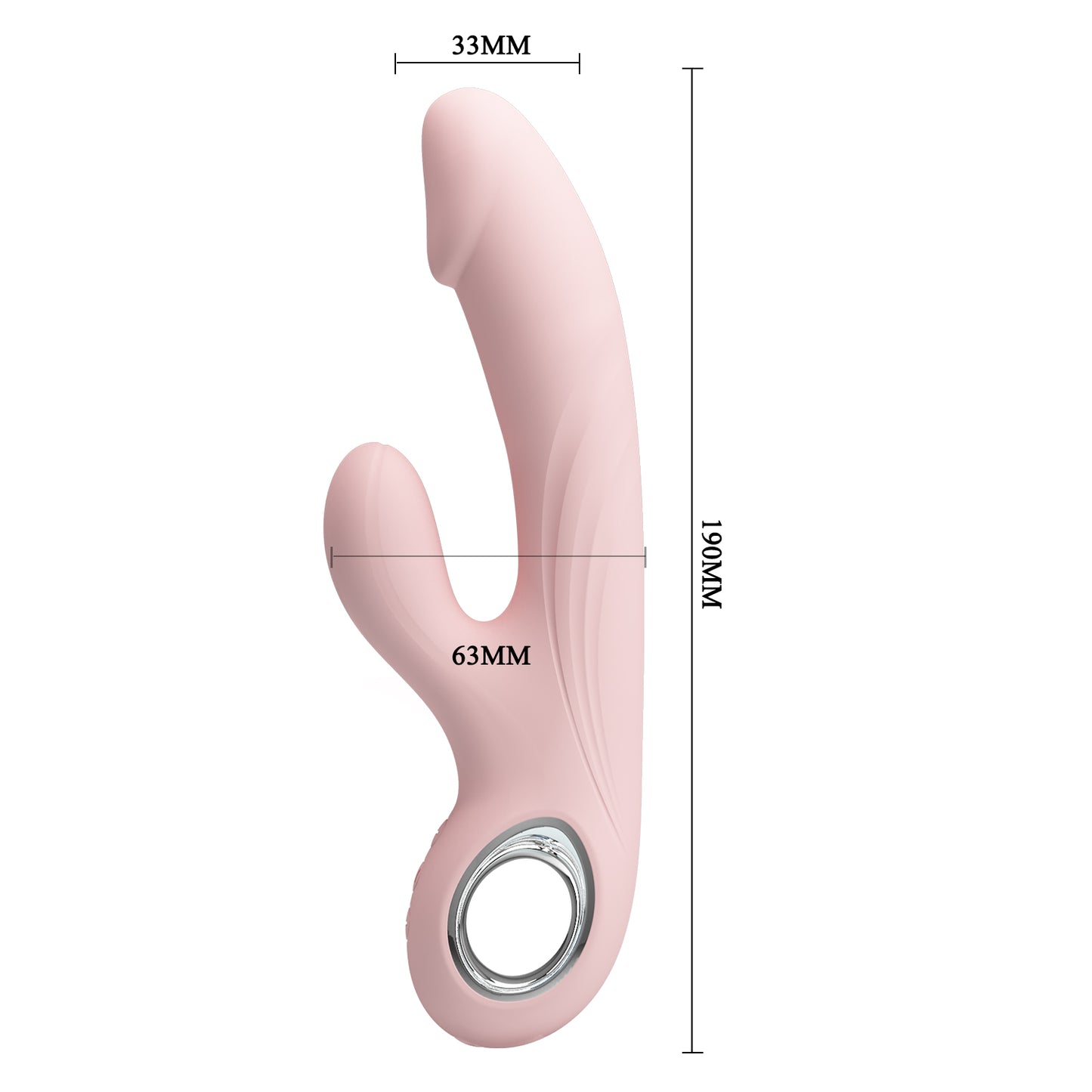 Pretty Love Selene Easy Grip G-Spot Rabbit Vibrator Soft Pink