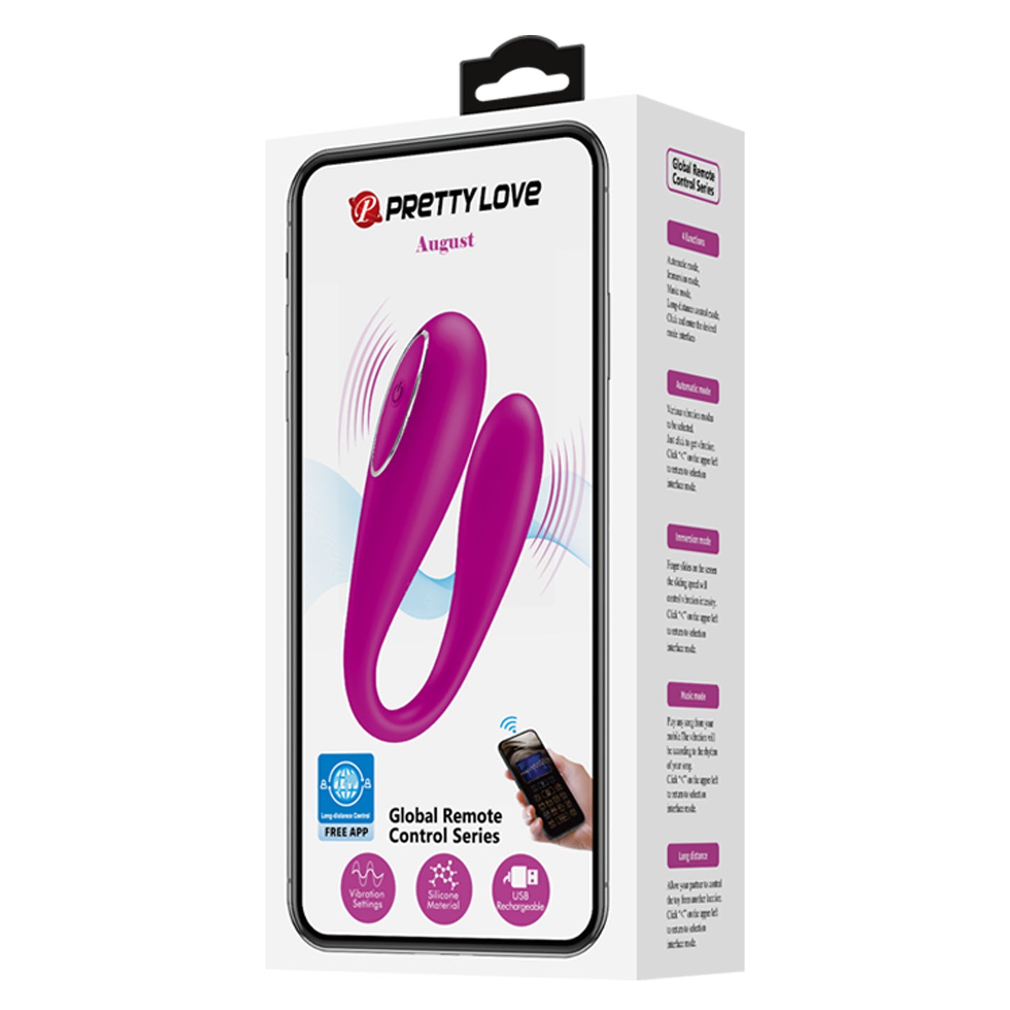 Pretty Love August Couples Vibrator (App Control)