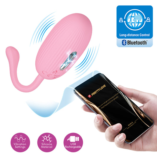 Pretty Love Doreen Vibrating Egg Vibrator Soft Pink (App Control)