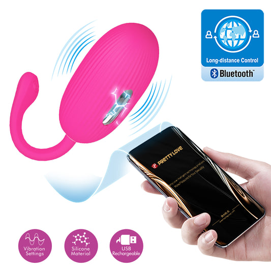 Pretty Love Doreen Vibrating Egg Vibrator Hot Pink (App Control)