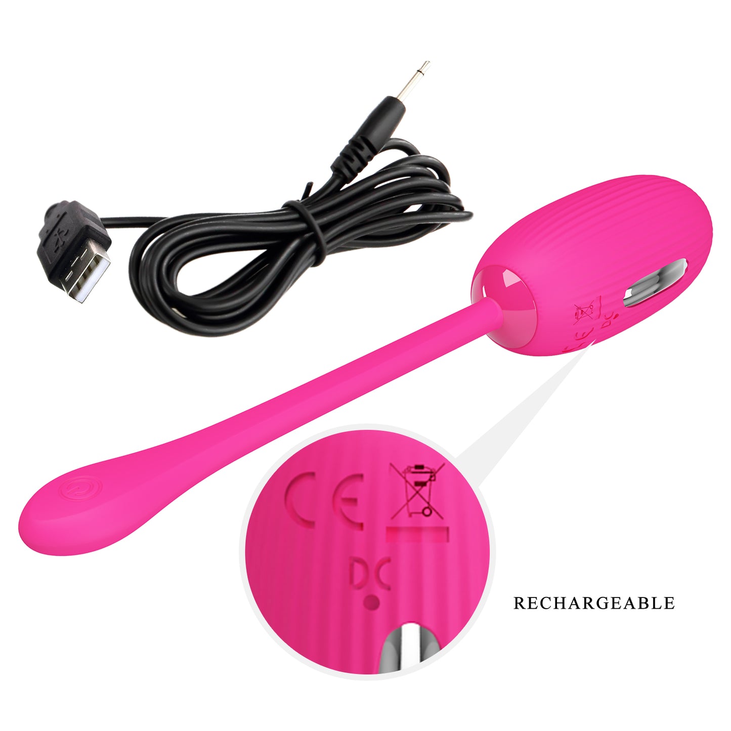 Pretty Love Doreen Vibrating Egg Vibrator Hot Pink (App Control)