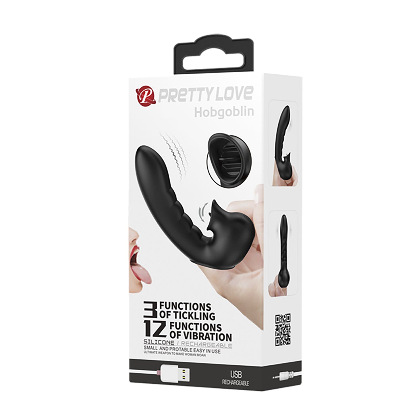 Pretty Love Hobgoblin Finger Stimulator Vibrator Black