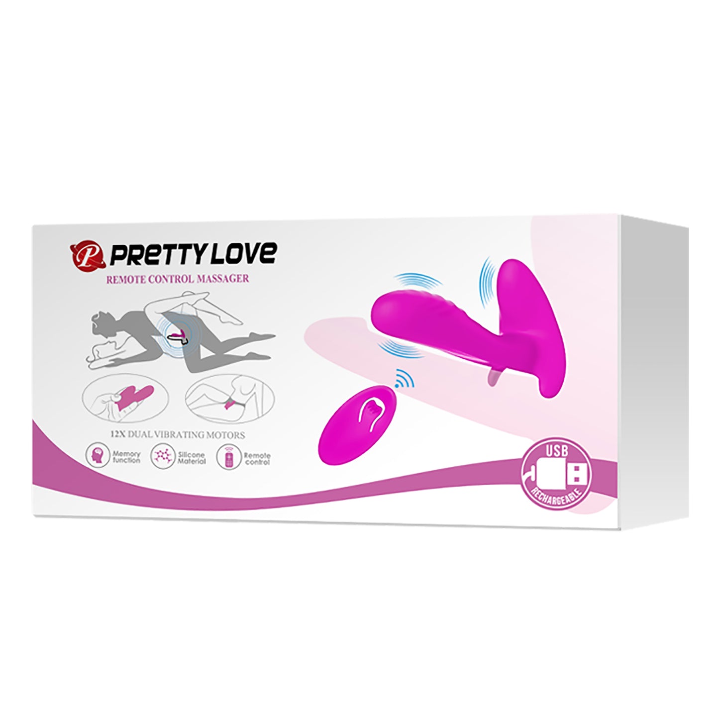 Pretty Love Luciana Panty or Finger Vibrator Purple with Remote Control