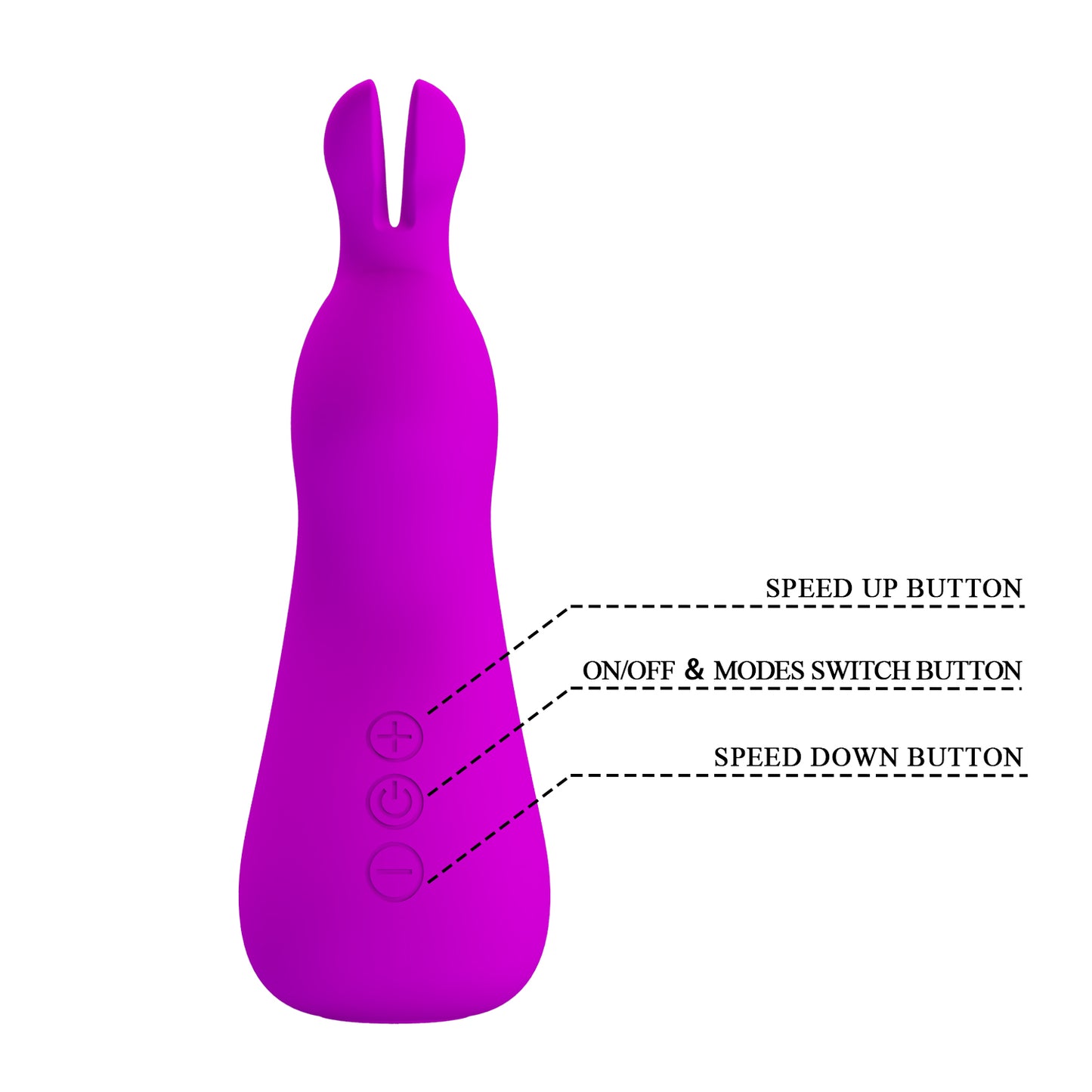 Pretty Love Nakki Bunny Rabbit Ears Vibrator Purple