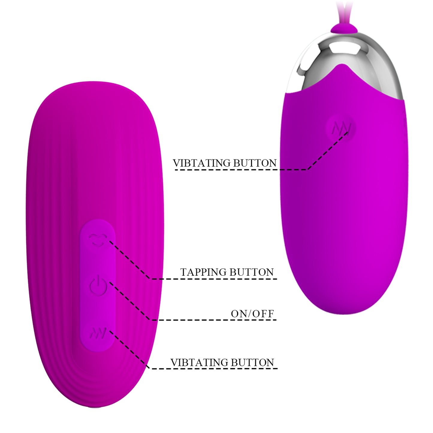 Pretty Love Orthius Remote Control Sucking Egg Vibrator Purple