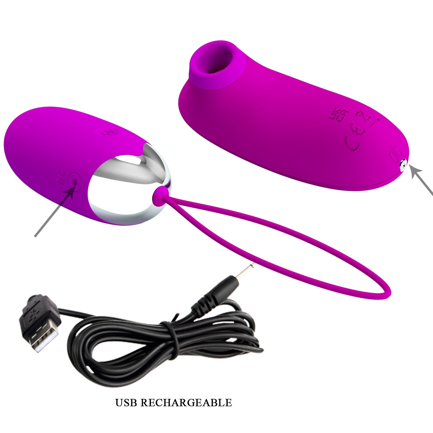 Pretty Love Orthius Remote Control Sucking Egg Vibrator Purple