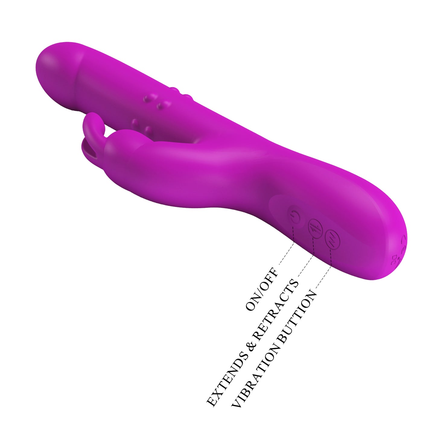 Pretty Love Reese Thrusting Rotating Rabbit Vibrator Purple