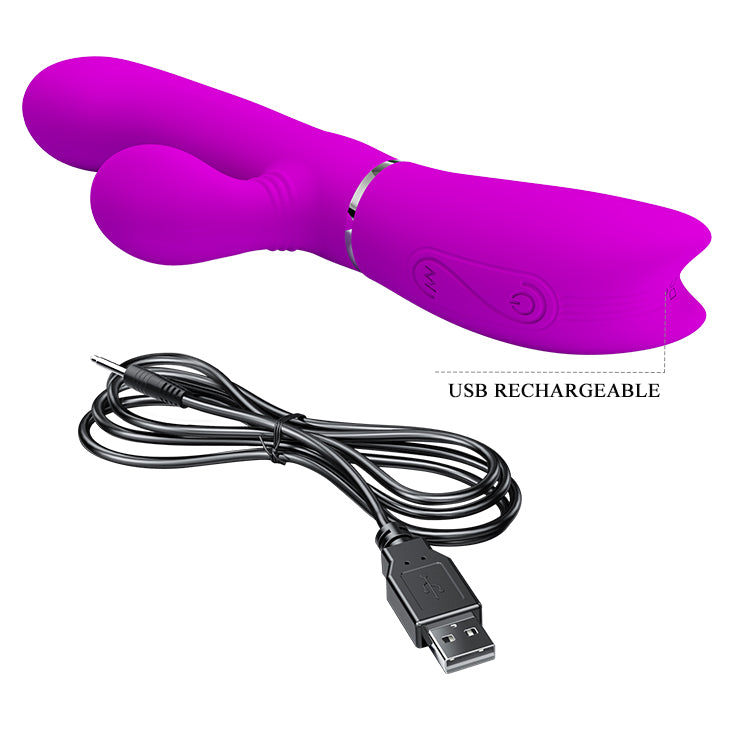 Pretty Love Rechargeable Clitoris Vibrator Purple