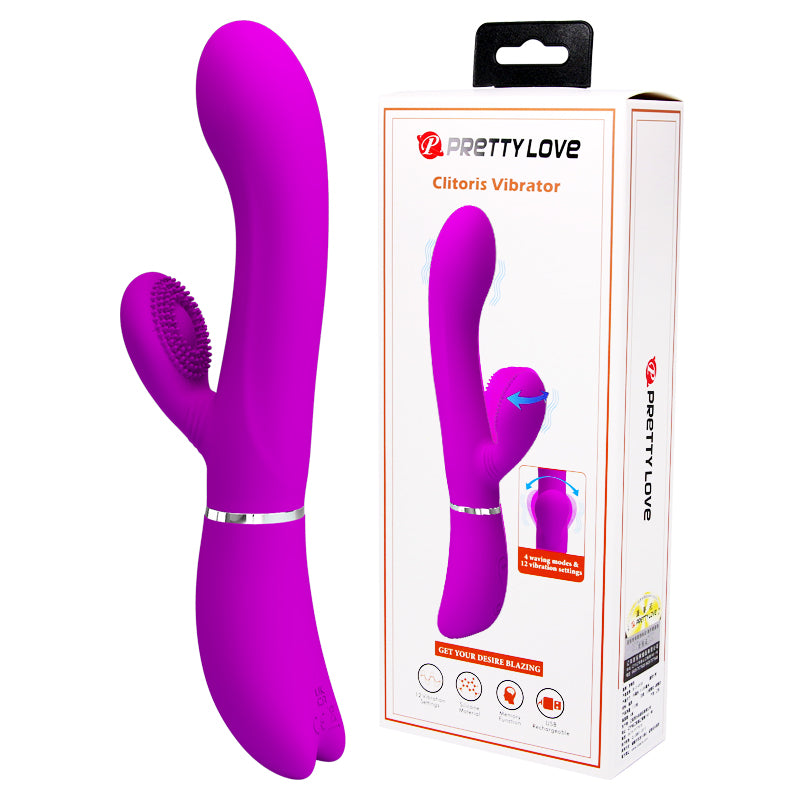 Pretty Love Rechargeable Clitoris Vibrator Purple