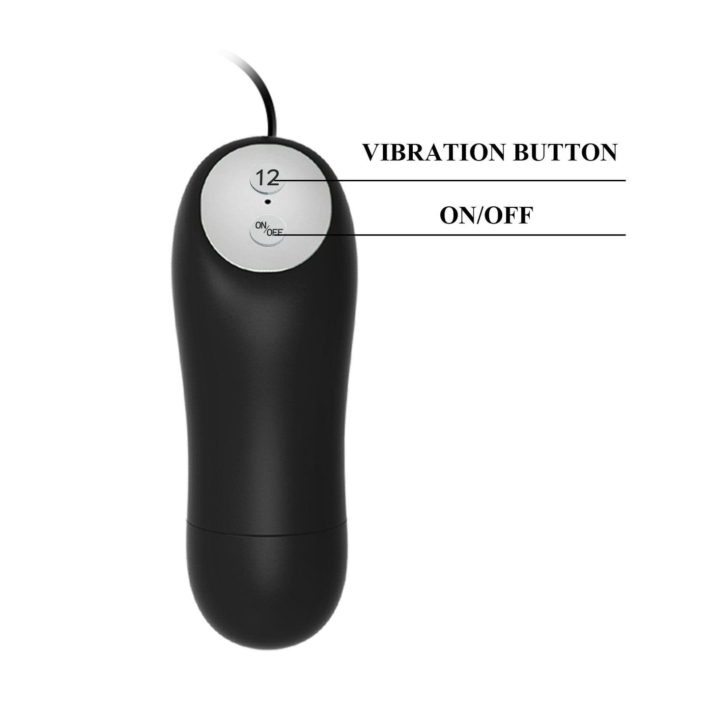 Pretty Love Special Anal Stimulation Vibrating Curved Anal Butt Plug Black