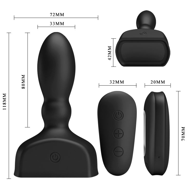 Pretty Love Mr Play Vibrating Inflatable Anal Butt Plug with Remote Control