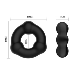 Crazy Bull Ribbed Silicone Cock Ring 18mm