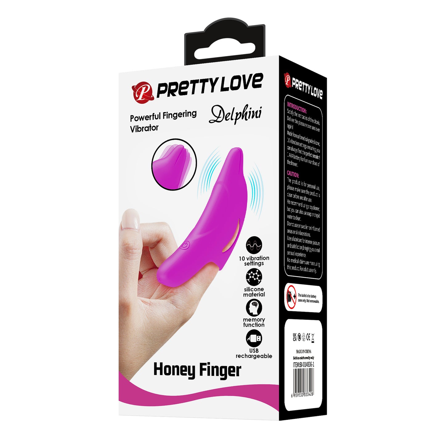 Pretty Love Rechargeable Delphini Fingering Vibrator Purple