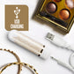 Blush Novelties The Collection Glitzy Deco - White/Gold 6.4cm (2.5") USB Rechargeable Bullet