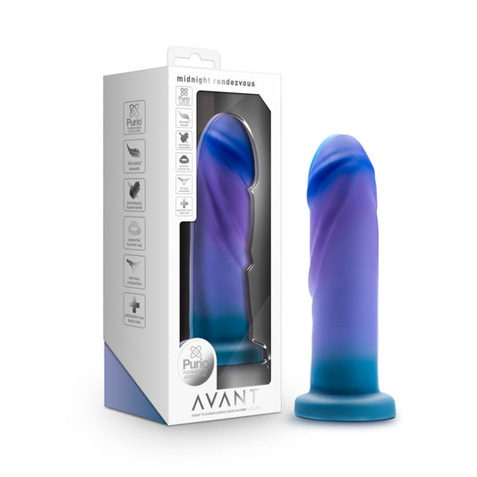 Avant - Midnight Rendezvous - Ocean Blue 19cm Dildo