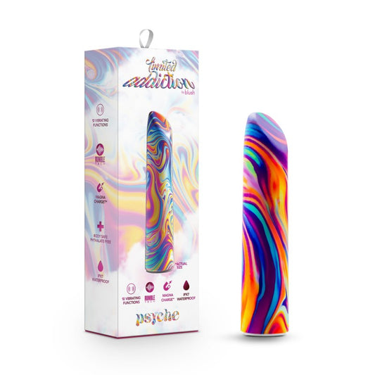 Blush Novelties Limited Addiction Psyche - Power Vibe - Rainbow 10.2cm Bullet