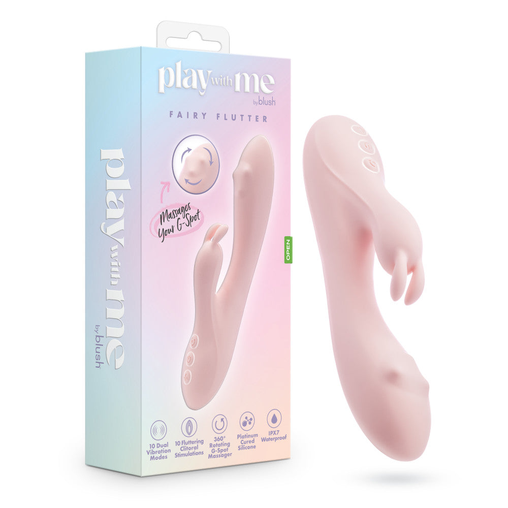 Blush Novelties | Play With Me - Fairy Flutter - Pink 19.7cm Rabbit Vibrator