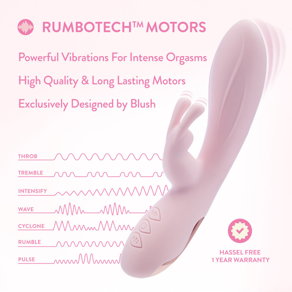 Blush Novelties | Morgan - Pink 19.7cm USB Rechargeable Rabbit Vibrator