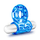 Blush Novelties | Stay Hard 10-Function Blue Vibrating Bull Ring