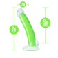 Neo Elite Glow Omnia Glow In Dark Green 17.8cm Dual Density Dong Dildo w Suction