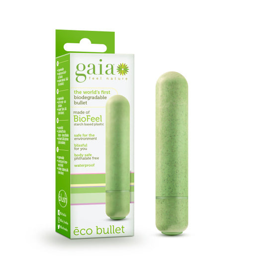 Blush Novelties Gaia Eco Green 8.9cm (3.5") Bullet