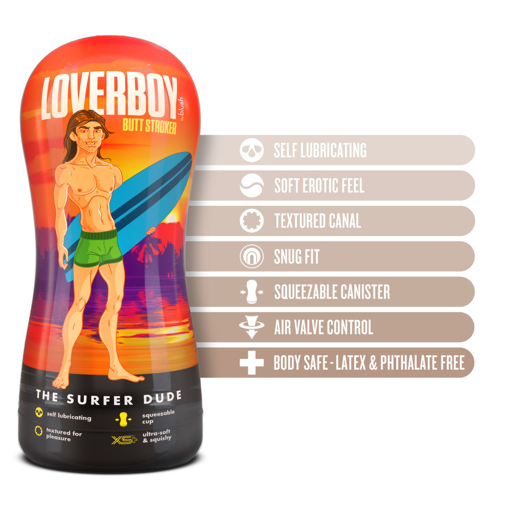 Blush Novelties | Loverboy The Surfer Dude Flesh Male Ass Stroker Masturbator