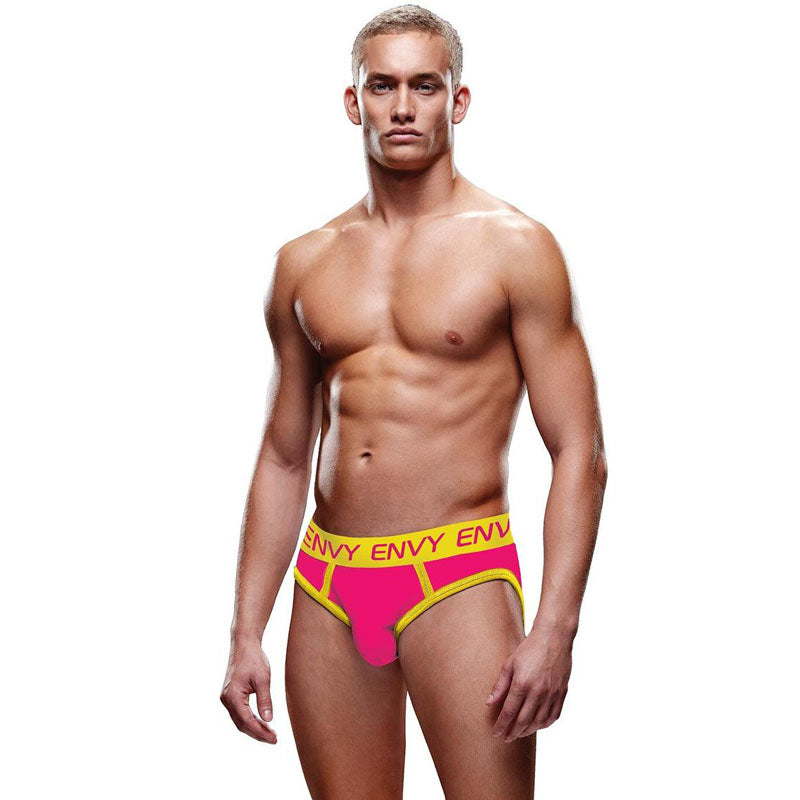 Envy Solid Jock - Pink/Yellow Size S/M or M/L or L/XL