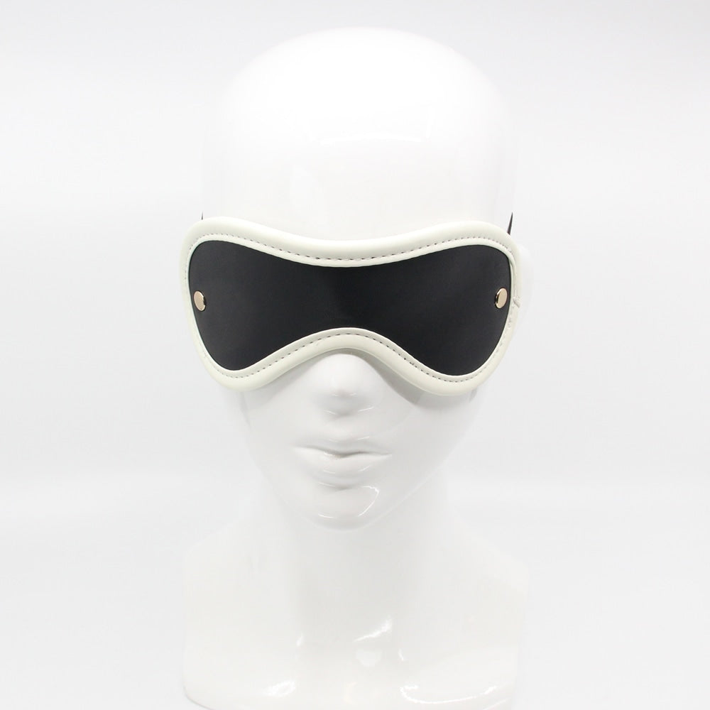 Love In Leather Black & Glow in the Dark Blindfold BLI068