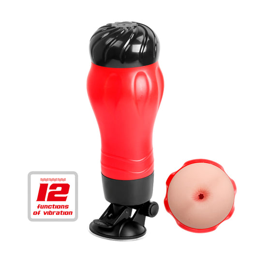 Crazy Bull Stroker Anal "Flora" Red and Black - Masturbator