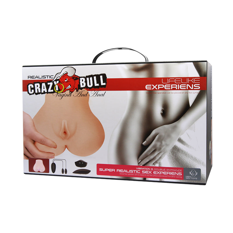 Crazy Bull Vagina And Anal Masturbator Flesh w Vibration 300mm x 185mm x 120mm / 1.1kg