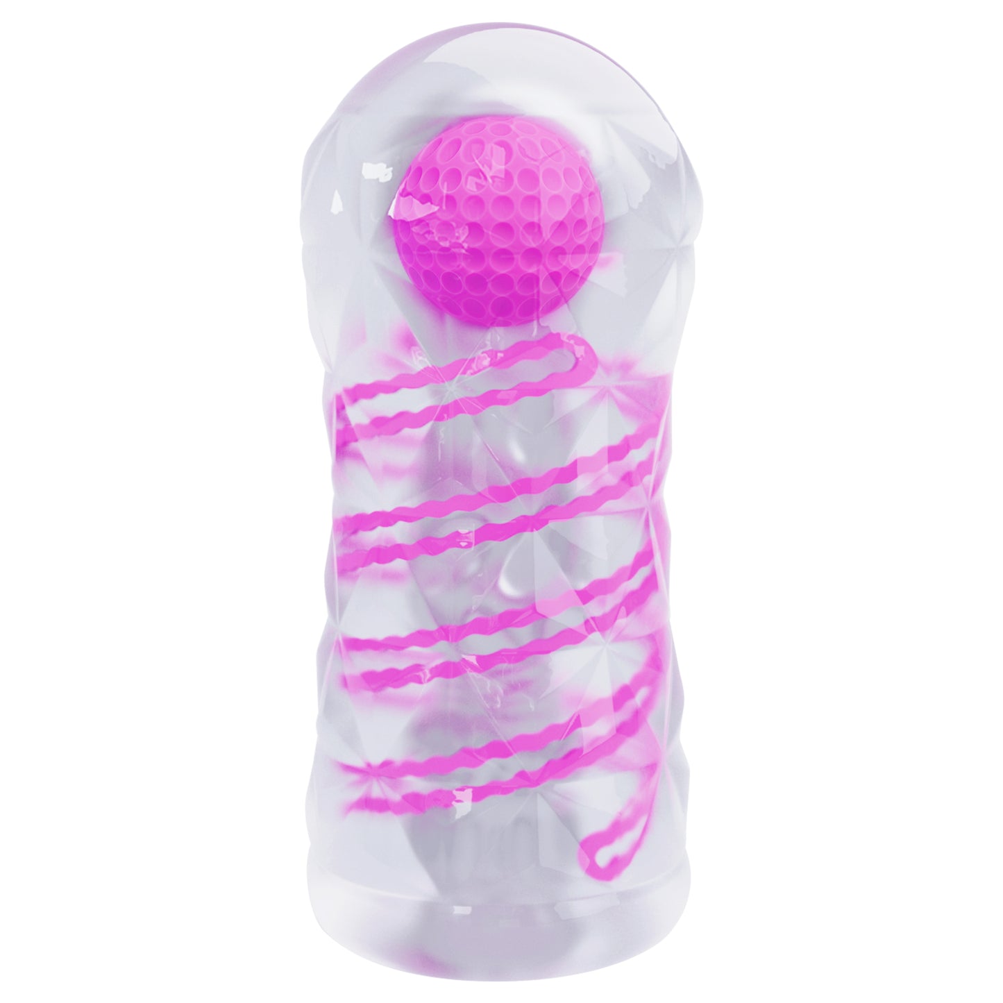 Pretty Love Whirl Coil and Stimulation Ball Masturbator Pink