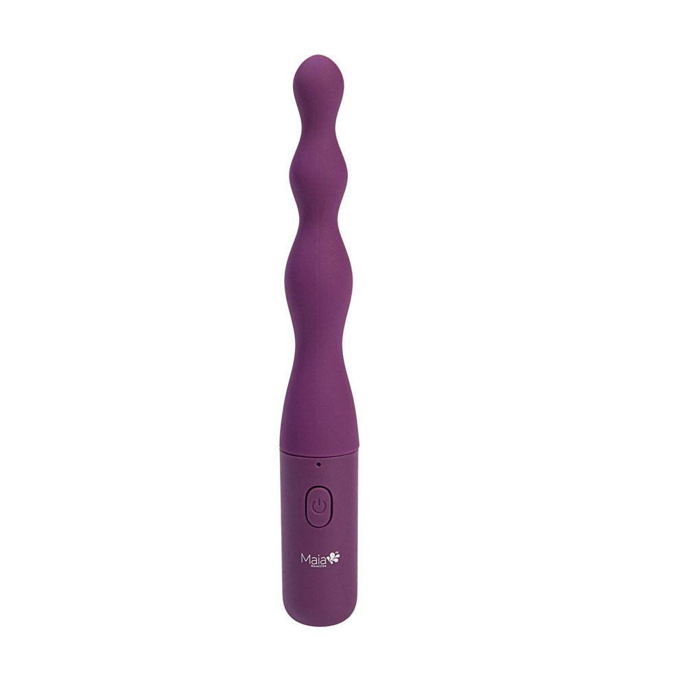 Maia Toys | Maia DANI - Purple 17.8cm USB Rechargeable Anal Beaded Vibrator