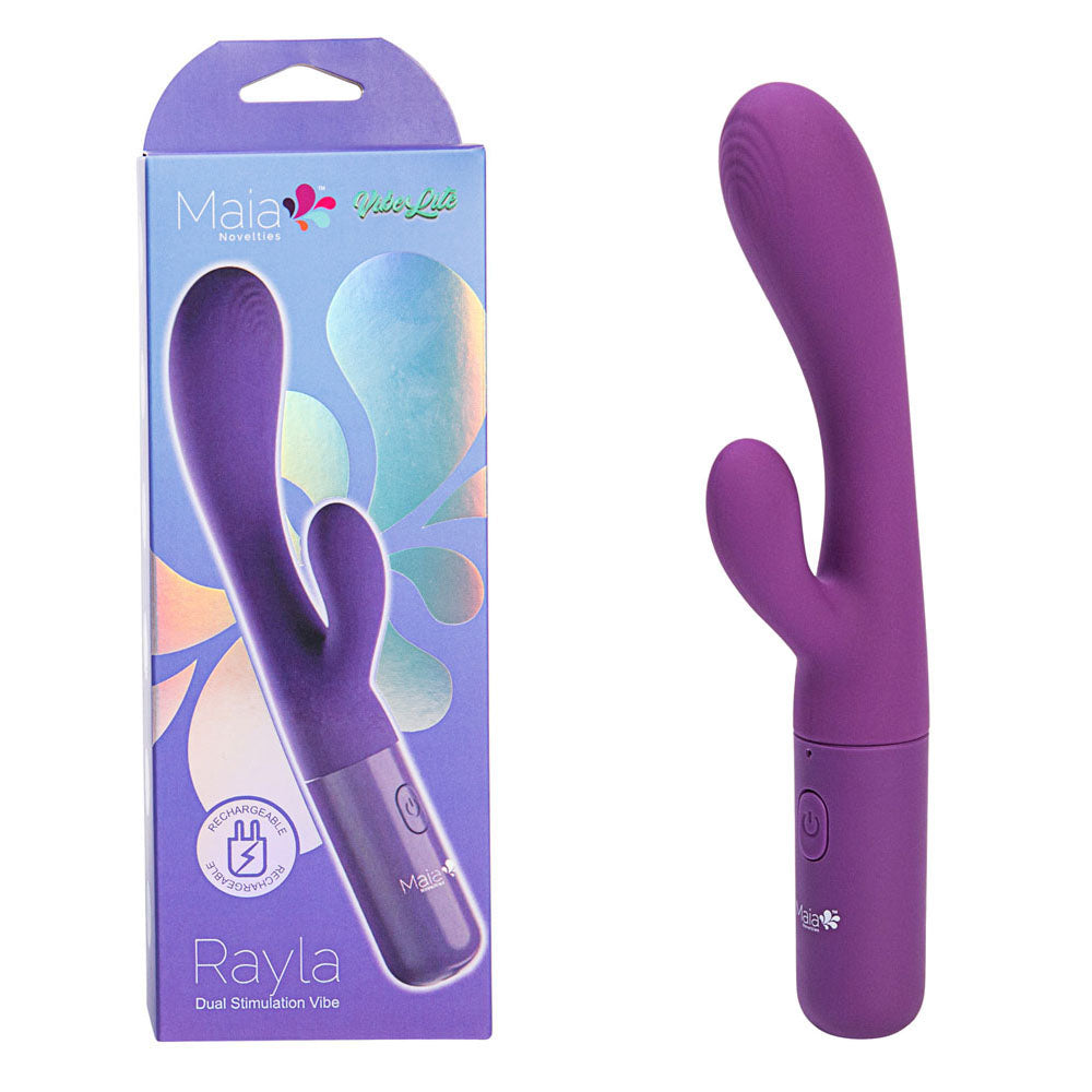 Maia Toys | Maia RAYLA - Purple 17.8cm USB Rechargeable Rabbit Vibrator