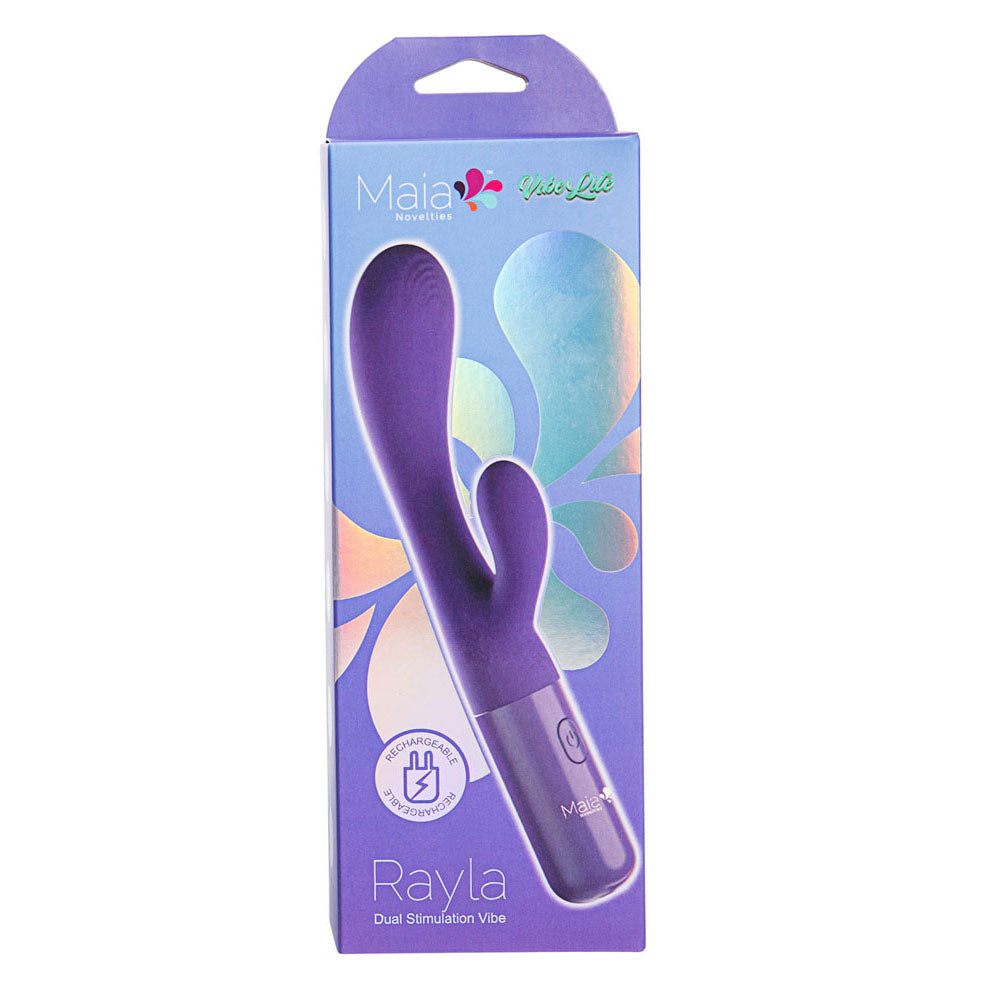 Maia Toys | Maia RAYLA - Purple 17.8cm USB Rechargeable Rabbit Vibrator